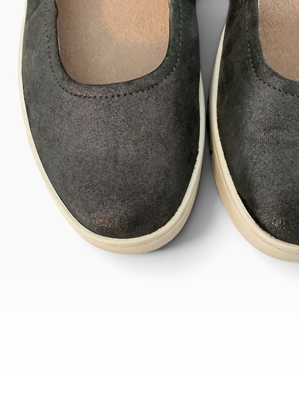 Vionic Uptown Ballet Slip-On Flats Women’s 6.5 Wide Charcoal Metallic Leather - Picture 10 of 11